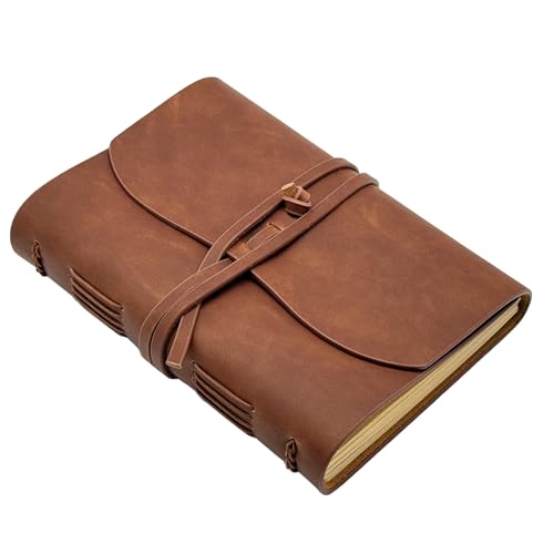 CooLeathor Large Notebook Journal - Genuine Leather Journals for Writing A4 Size Diary 8x10 Inch, Notepad For Women and Man, Gifts,Work,Travel Dark Brown - color: Dark Brown, size: 8"x10"
