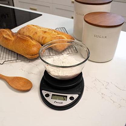 Escali Primo Digital Food Scale Multi-Functional Kitchen Scale and Baking Scale for Precise Weight Measuring and Portion Control, 8.5 x 6 x 1.5 inches, Black - color: Black