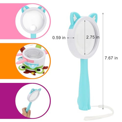 10X Kids Magnifying Glass Handheld Magnifier for Child (Kitten Style 1Pcs) - color: Kitten Style 1pcs