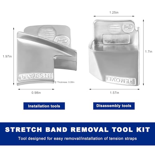 2 PCS Stretch Belt Mate Kit, Aluminum Alloy Car Stretch Belt Installation & Removal Tools, Portable Serpentine Belts Installer Remover for Cars Trucks Trolleys Carts - color: 2 PCS
