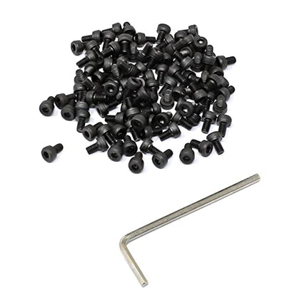 iexcell 100 Pcs M3 x 5mm Thread Pitch 0.5 mm Alloy Steel 12.9 Grade Hex Socket Head Cap Screws Bolts Kit, Black Oxide Finish - size: M3 x 5mm