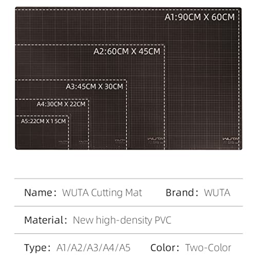 WUTA Self Healing Sewing Mat, New Fabric Cutting Mat, Leather Cutting Board Sewing Table Mats A5 Professional Double-Sided Cutting Mat (9 x 6 inch)