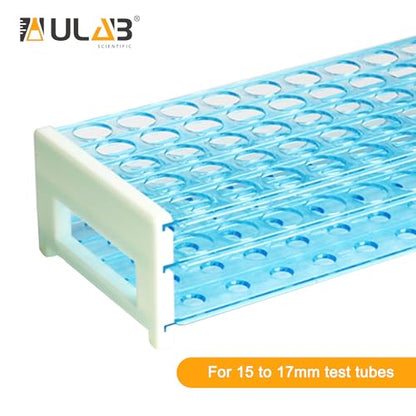 ULAB Scientific Detachable Test Tube Rack for Tubes of Dia.≤17mm, 50 Holes, PS Material, Pack of 2, UTR1006 - style: 50 Holes, 2pcs