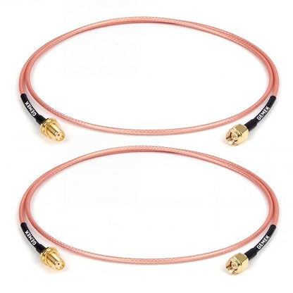 2ft SMA Cable 2PCS, SMA Male to SMA Female Bulkhead RG316 SMA Extension Coaxial for 4G LTE Router Cellular SDR USB Dongle Receiver - size: 2 ft - 2PCS