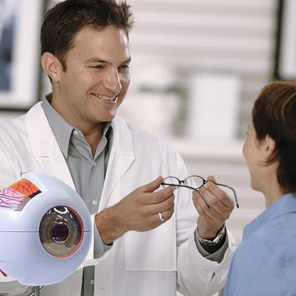 6X Enlarged Eyeball Model, Eye Anatomy Model, Human Eye Anatomical Model for Medical, Educational, or Teaching, with Detailed Product Manual