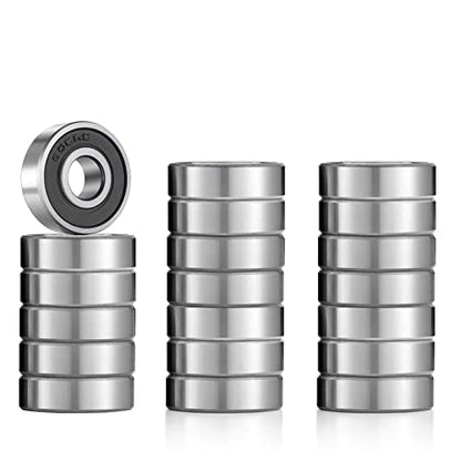 WAFJAMF 20 Pack 608-RS Ball Bearing Double Rubber Sealed Miniature Set