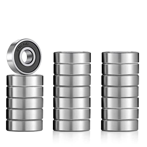 WAFJAMF 20 Pack 608-RS Ball Bearing Double Rubber Sealed Miniature Set