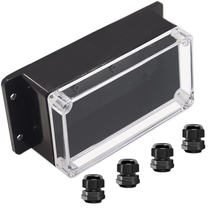 Junction Box IP65 Waterproof ABS Plastic Electrical Project Case Power Junction Boxes, Clear Cover Project Box with Fixed Ear 6.22x3.54x2.36 inch (158 x 90 x60 mm) - color: Clear, size: 6.22"x3.54"x2.36"