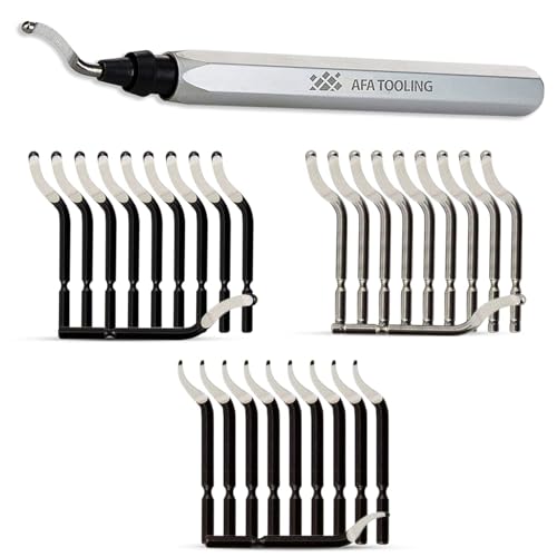 AFA Tooling Deburring Tool, 31 M2/M35 Blades, CNC Anodized Aluminum Handle - style: 31 Mixed Blades Kit