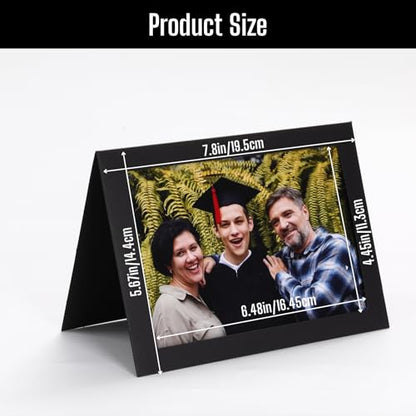 50 Sets Photo Frame Cards with Envelopes 5x7 Paper Picture Frames Bulk - color: Black, size: 5X7