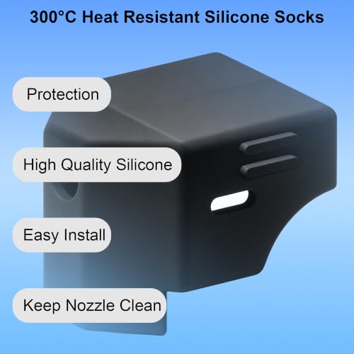 6 Pcs 3D Printer Silicone Sock Compatible for Anycubic Kobra X/Kobra 4