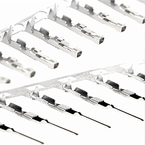 200Pairs 2.54mm Male Female Crimp Jumper Pin Connectors - size: 200pcs male and 200pcs female