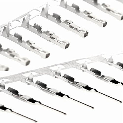 200Pairs 2.54mm Male Female Crimp Jumper Pin Connectors - size: 200pcs male and 200pcs female