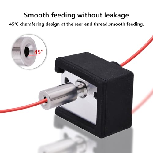 Creality 300℃ High Temperature Heat Block Kit for Ender-3S1, 3D Printer Heating Block Titanium Alloy Throat Tube 3 Silicone Socks and 5 PCS Nozzle Kit for Ender 3 S1/S1 Pro/Plus, CR-10 Smart Pro