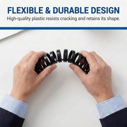 Performore 50 Pack of Plastic Comb Binding Spines, Black 19 Ring Binding Combs, Durable Binding Supplies for Reports, Presentations, Manuals, Proposals, School & Office Documents (2 Inch) - size: 2 Inch