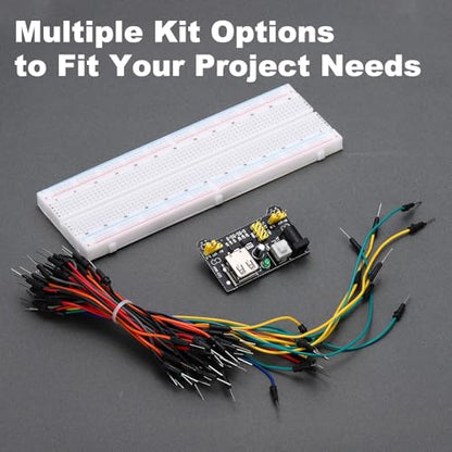 MECCANIXITY Breadboard Electronics Component Fun Kit 830 Tie-Points