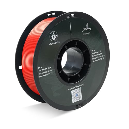 PLA 3D Printer Filament, Dimensional Accuracy +/- 0.02 mm, 1 kg Spool(2.2lbs), 1.75 mm，Red - color: 1kg Red
