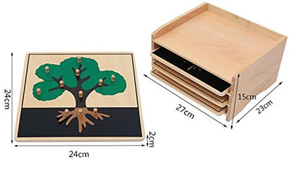 Adena Montessori Materials Botany Puzzle Cabinet (3 Puzzles Included)