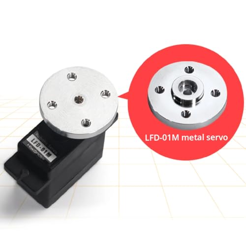 9G Servo Micro servo Metal Gear Motor Anti Blocking Servo for Robots DIY, LFD-01M, 1PCS - style: 1PC