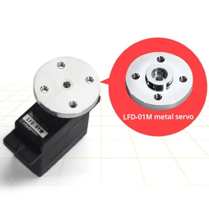 9G Servo Micro servo Metal Gear Motor Anti Blocking Servo for Robots DIY, LFD-01M, 1PCS - style: 1PC