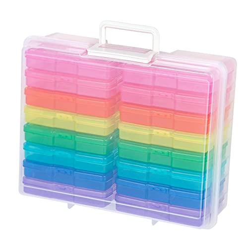 Multicolor Photo & Craft Keeper by Simply Tidy - Organize and Store Photos, Stickers, and Craft Supplies, Includes 16 Small Cases - 1 Pack - color: Multicolor