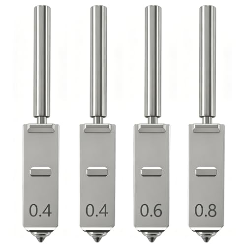4PK 0.4/0.6/0.8mm Hardened Steel Nozzle Kit for Anycubic S1 Max Combo - style: 4PK