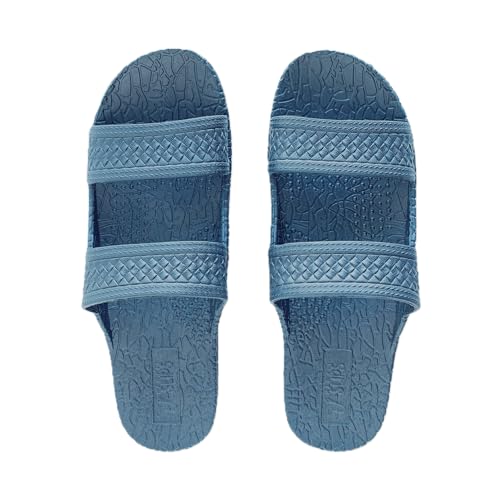 J-Slips Kids Sandals - Comfortable Boys and Girls Jesus Jandals for Beach and Summer - Waterproof Hawaiian Slides in 12 Colors, Sandalias - color: Blue Hawaii, size: 5 Big Kid