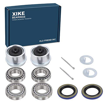 XiKe Trailer Wheel Bearings L44643 L44610 Fits 2000 Lbs 1'' Axles, 2 Sets - size: L44643/10 + Seal ID 1.249'', style: Pack 2 Set