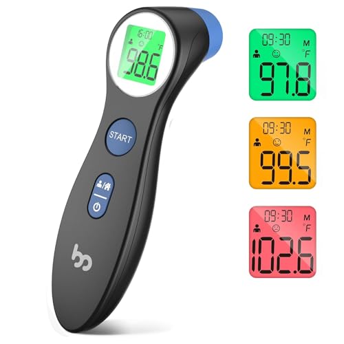 Forehead Thermometer for Adults and Kids, Digital Baby Thermometer - color: Black