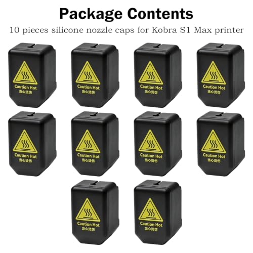 10pcs Silicone Nozzle Caps for Kobra S1 Max, for Anycubic Kobra S1 Nozzle & Hotend, for 3D Printer, High Temperature Protection Silicone Socks for 3D Printer Hotend