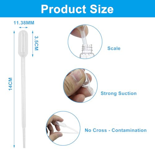 1ML Dropper Pipettes, 200 Pcs - size: 1ML-200 PACK