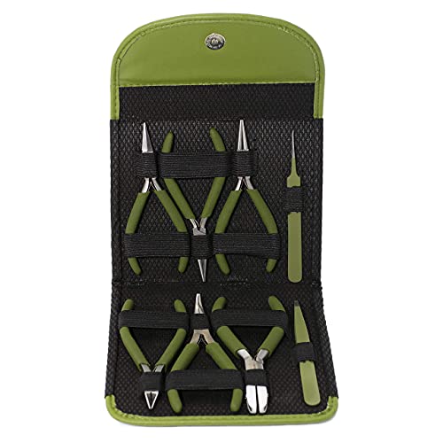 The Beadsmith Fashion Color Pliers, Jewelry Making Supply Set of 8 - color: Green