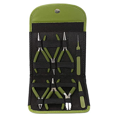 The Beadsmith Fashion Color Pliers, Jewelry Making Supply Set of 8 - color: Green