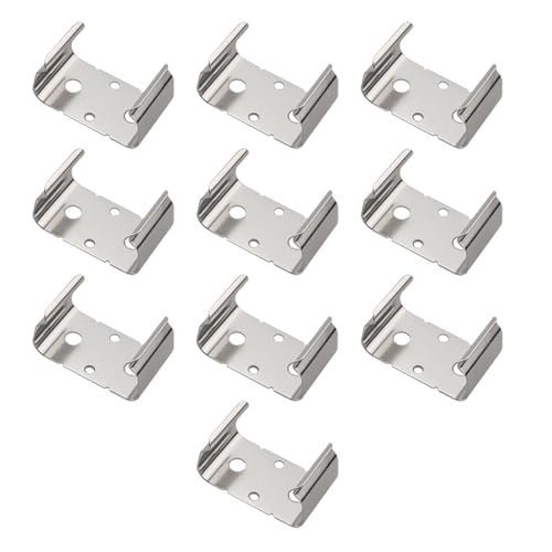 10PCS Silver 9-Volt Battery Clips Battery Holder Clip AA Double Battery Holder Fixing Clip Instrument Battery Clips Battery Support Clamp
