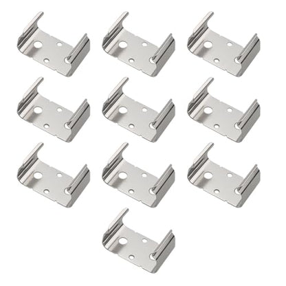 10PCS Silver 9-Volt Battery Clips Battery Holder Clip AA Double Battery Holder Fixing Clip Instrument Battery Clips Battery Support Clamp