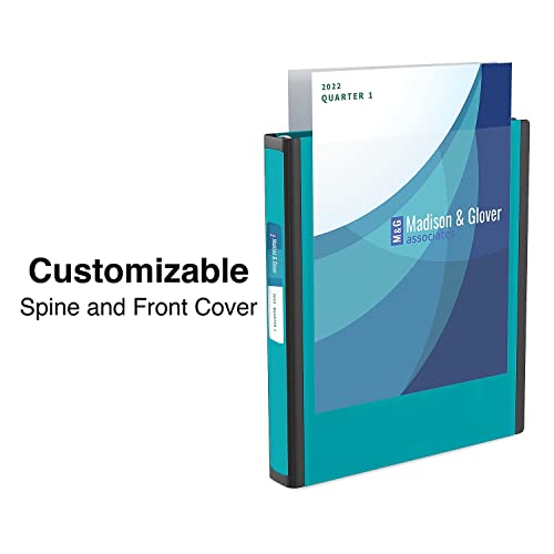 Staples Better Binder, 1.5-Inch D-Ring View, Teal, Holds 350 Sheets - color: Teal, size: 1.5-Inch