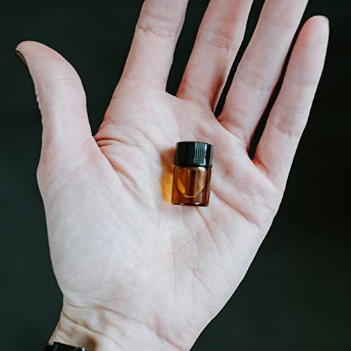 2ml Amber Small Glass Vials 100pcs with Screw Caps(100pcs) - color: Amber, size: 2ml 100pcs