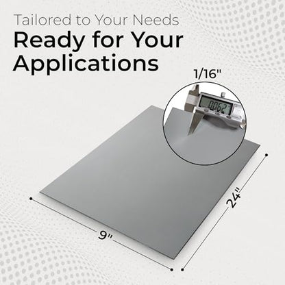 Exactly Rubber - Commercial Grade Silicone Sheet, 60A Durometer Silicone Mat, -80 to 450°F Temperature Resistant Rubber Mat, Rubber Sheet with 350% Elongation, Made in the USA, 1/16 x 9” x 24”, Grey - color: Grey, size: 1/16 x 9 x 24