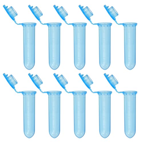 PATIKIL 2ML Plastic Centrifuge Tubes, 1000 Pcs Round Bottom Centrifuge Tube with Snap Cap and Graduated Marks for Laboratory Sample, Blue - color: Blue