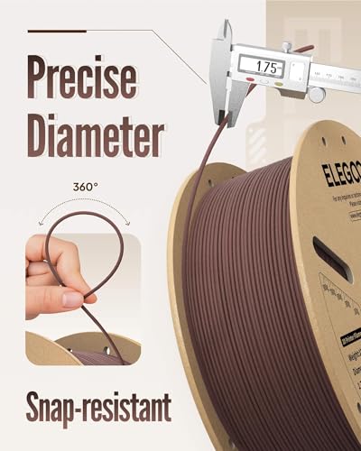 ELEGOO PLA 3D Printer Filament 1.75mm Oak Wood 1KG - color: Oak Wood, size: 1kg