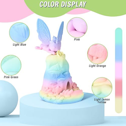 ERYONE Matte Rainbow 3D Printer PLA Filament 1.75 +/- 0.03mm, Matte Muticolor Filament PLA 1KG(2.2LBS) Spool, Macaron Rainbow (Pack of 2) - color: Matte Rainbow Macaron, size: 1KG (Pack of 2)