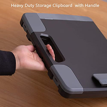 Heavy Duty Clipboard with Storage Case, Portable Handle Clipboard