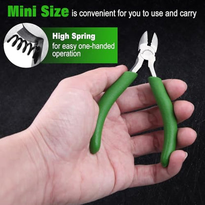 SPEEDWOX 4-Inch Mini Diagonal Cutting Pliers with Wire Stripping Holes Mini Diagonal Pliers for Jewelry Making Jewelry Plier Wire Cutters Small Side Cutter Hand Tools Micro Plier for Crafting - style: Diagonal Pliers with Stripping Hole