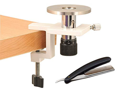 EISCO Hand & Table Microtome, 10 Microns per Click - for Section Cutting - Includes Wooden Storage Case & Cutting Razor