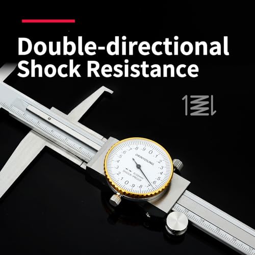 Inside Trench Vernier Caliper，Carbonteel Inner Micrometer Gauge Ruler Measuring Tool，dial Caliper DRINYOUNG (9-200mm (Double Hook dial Caliper) - size: 0.35-8" (Double Hook Dial Caliper)