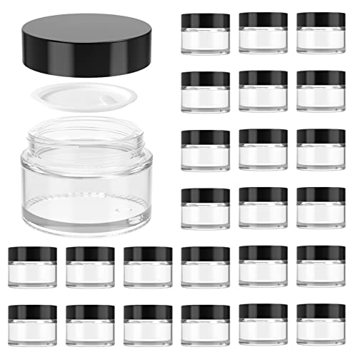 1oz Glass Jar with Lid,Hoa Kinh 40Pack Clear Cosmetic Glass Jars with Lids - color: Clear, size: 1oz40pack