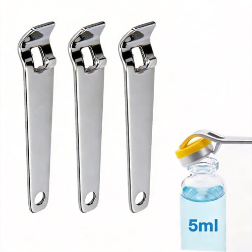 3-Pack Peptide Vial Opener for 13mm and 20mm Flip Off Caps - Professional Stainless Steel Seal Remover for Research Vials & Oral Liquids - Precision Reconstitution Tool for Lab & Home Use - color: 3pcs