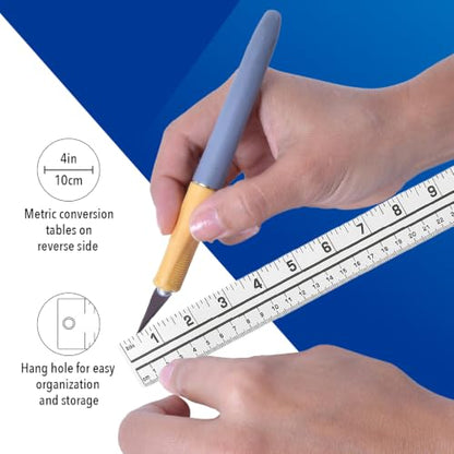Westcott Aluminum Yard/Meter Stick, 39-Inch/100cm, Silver, Model: YMS-1