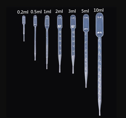 BIPEE 10ml Plastic Pipette Graduated Transparent Dropper for Laboratory Experiment 30cm Length 10pcs