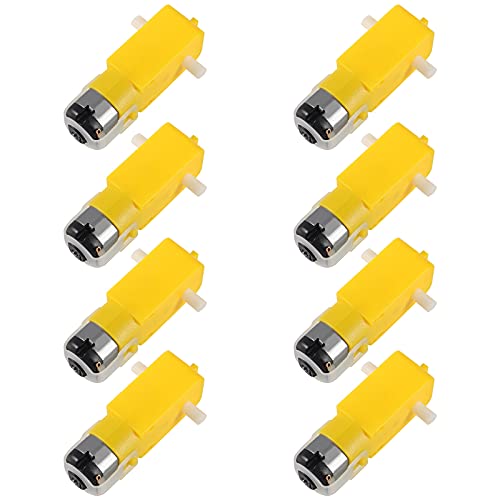 8PCS TT Motor DC Electric Gear Motor 3V-6V Gear Motor Dual Shaft Intelligent Car Chassis Four Drive Car Hot for DIY Smart Car Robot Aircraft Toys/Robotic Body/Four-Wheel Drive Toy Car - color: 8pcs yellow TT